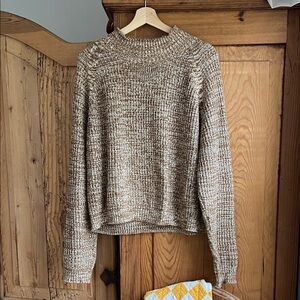 RARE Fin & Vince | Marbled Space Knit Brown and White Sweater